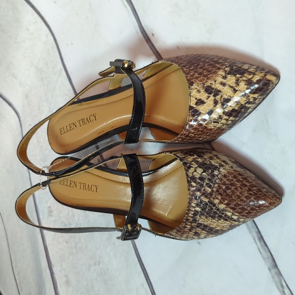 Sandals Heels Kitten By Good American In Snakeskin Print, Size: 7